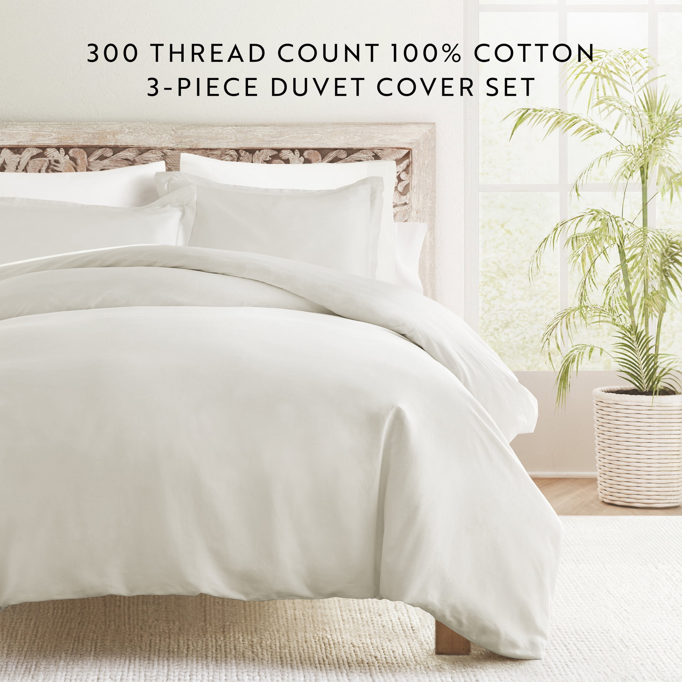 Sateen Long-Staple Vintage-Washed Duvet Cover Set by Comfort Canopy