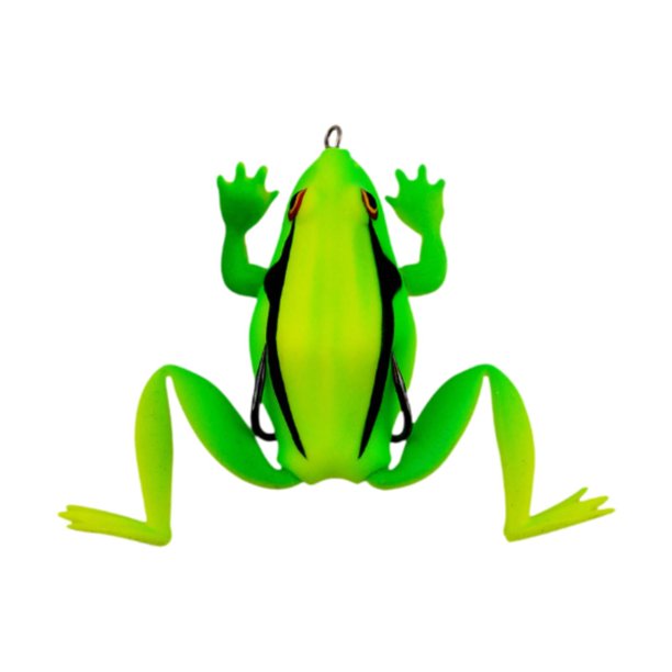 Frog lure compacto resistente suave y sin trucha de cebo de pesca ligera lucio Verde claro