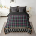 thumbnail image 2 of Erosebridal Lit Buffalo Rouge Vert en Sac Taille Grand, Ensemble de Lit Rustique de Ferme en Forme de Fer à Cheval, Réversible 7 Pcs, 2 of 5