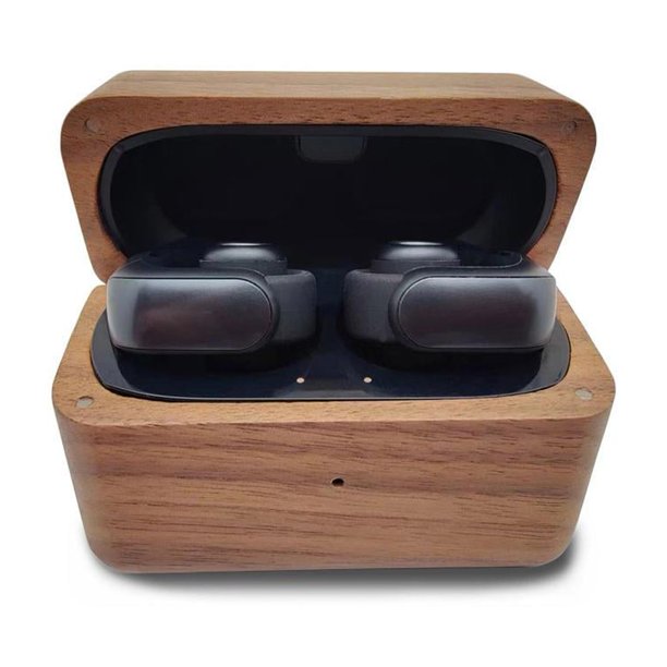 Wartleves Estuche protector para auriculares inalámbricos Estuche de madera a prueba de polvo para Bose-Ultra Open Hots