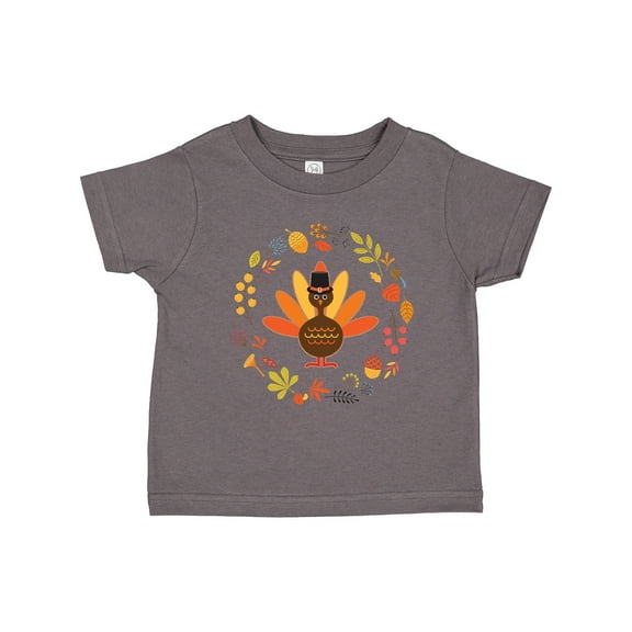 Inktastic Thanksgiving Turkey Fall Holiday Wreath Boys or Girls Toddler T-Shirt