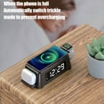 thumbnail image 4 of Multifunctional Fast Wireless Charger LED Digital Clock Portable Earphone Smart Watch Charging Station Black, 4 of 7