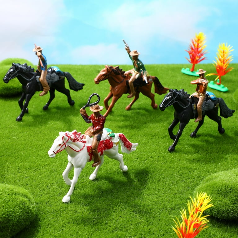 20 Pcs Cowboy Riding Model Toy Toys for Girls Character Adornment Desktop  Ornaments Animal Figures Childrens Toddler - Walmart.com