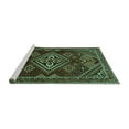 thumbnail image 2 of Ahgly Company Machine Washable Indoor Rectangle Persian Turquoise Blue Traditional Area Rugs, 2' x 3', 2 of 4