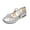 Silver, variant on Busydd Mary Jane Shoes Women Fashion Dual Strap Closure Round Toe Flat Shoes Casual Comfortable Bow Solid Color Dress Shoes for Daily Wear