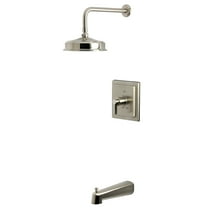 Kingston Brass KB5898NDL NuvoFusion Single-Handle Pressure Balanced Tub and Shower Faucet, Brushed Nickel
