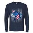 thumbnail image 2 of Wild Bobby Great White Shark USA Since 1776 Men Long Sleeve Shirt, 2 of 6