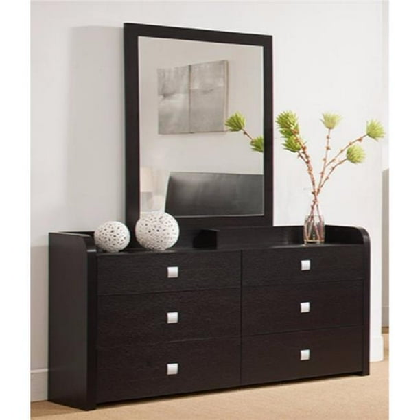 A beautiful Dresser with Six Drawers, Dark Brown - Walmart.com