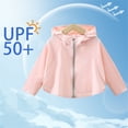 thumbnail image 4 of hengsof Girls' Zippered Sun Protection Hoodie Solid Color Long Sleeve Sun Protection Jacket Children's Outdoor Breathable Sun Protection Casual Jacket 1-15Y, 4 of 4