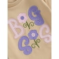 thumbnail image 6 of Bagilaanoe Newborn Baby Girl Oversized Romper Sweatshirt Long Sleeve Bodysuits Letter Embroidery Pullover 6M 12M 18M 24M Infant Casual Tee Tops, 6 of 7