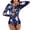 Navy, variant on SWSMCLT Women's Zip Front Swimsuit One Piece Bathing Suit Surf Summer Zip Uv Protection Long Sleeve Swimsuit Black 8