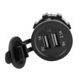 thumbnail image 3 of 3.1A ABS Dual USB Modification Charger Black for Car Motorcycle Boat Blue Light, 3 of 12