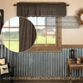 thumbnail image 5 of VHC Brands Kettle Grove Window Curtain, Plaid Valance Scalloped, Black, 16x60, 5 of 5