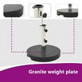 thumbnail image 5 of vidaXL 44lb Round Umbrella Base with Handles, Granite Plate, Stainless Steel Pipe, Ø15.7"x14" Black, 5 of 7