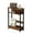 Rustic Brown, variant on Slim 3-Tier Industrial Side Table with Storage Shelves & Magazine Rack – Narrow Wood and Metal End Table bedside table for Small Spaces, Bedroom, Living Room – Tiger Stripe