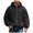 Black, variant on Mens Zip Up Hoodie Full Zip Long Sleeve Baggy Solid Color Cropped Hoodie Sweatshirt Hooded Jacket Hooded Sweatshirts (Light Gray, 3XL)