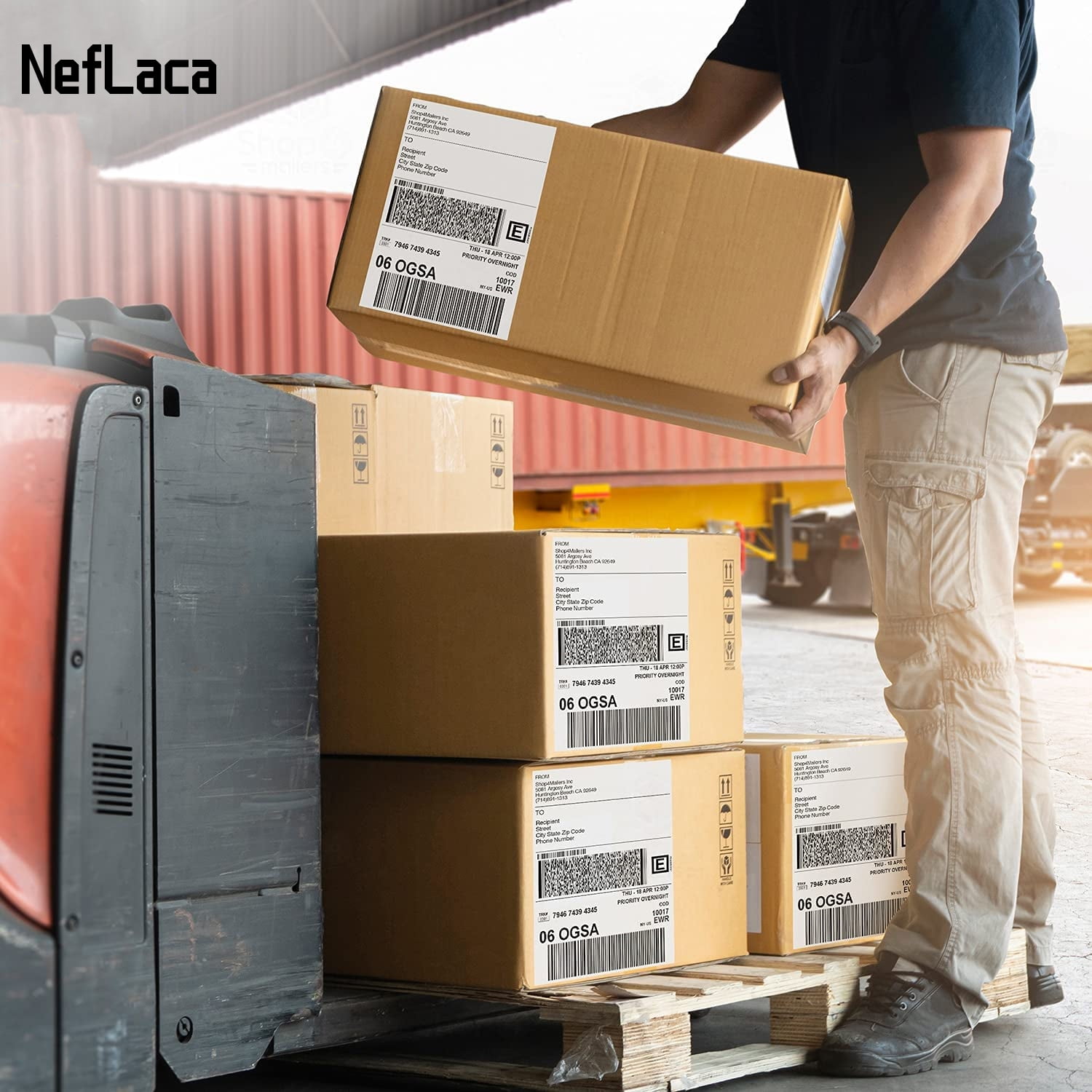 NefLaca Full Sheets Labels, 8.5" x 11" Shipping Labels, Easy to Peel, 2500 Labels