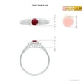 thumbnail image 5 of ANGARA Natural Aeon Vintage Style Ruby and Diamond Three Stone Engagement Ring in 14K White Gold for Women (Size-4mm) | July Birthstone, Anniversary, Jewelry Gift for Women | Natural Ruby Ring, 5 of 10