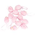 thumbnail image 1 of 12 piezas de decoraciones de Pascua, huevos de espuma de 1,2x1,5 pulgadas, encantadores para ventana, puerta, decoración de pared, accesorios ligeros Rosa Macarena Huevos de Pascua, 1 of 8