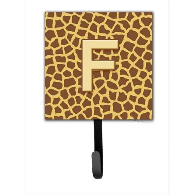 Carolines Treasures CJ1025-FSH4 Letter F Initial Monogram - Giraffe Leash Holder Or Key Hook