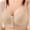 A_ Khaki, variant on Big Bust Front Clip Wireless Support Bra, Seamless Mesh Side Contour Anti-Droop All-Day Sleep Lingerie Purple 46