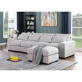 thumbnail image 6 of Pemberly Row Square Arm Modular Reversible Sectional Sofa & Ottoman-LightGray, 6 of 9
