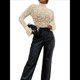 thumbnail image 1 of Blusas de Encaje para Mujer, Blusas Transparentes de Larga para Mujer, Blusas Informales Elegantes. Albaricoque XL, 1 of 9