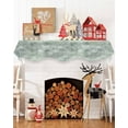 thumbnail image 3 of Vintage Green Fireplace Mantel Scarf Table Runner, Modern Abstract Art Oil Painting Winter Garland Mantel Top Tablerunners Dresser Scarves Cover Decorations for Windows Party Living Room 70''x17'', 3 of 6