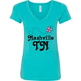 thumbnail image 3 of Inktastic Nashville Women's V-Neck T-Shirt, 3 of 5