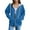 A-Blue95, variant on XIAONU Womens Hoodies Trendy White Drawstrings Zip Up Hooded Jacket Loose Long Sleeve Solid Color Pockets Hoodie Coat Streetwear