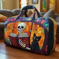 thumbnail image 4 of Halloween Tote Gift Bags, Puff Stitching Quilted Halloween Print Tote Bag, Portable Travel Shoulder Handbag, 4 of 6