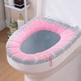 thumbnail image 5 of Fall and Winter Washable Two-Colored Plush Toilet Seat Cover with Handle Soft Warm Bathroom Cushion Durable Comfortable Winter Home Accessory, 5 of 5