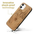 thumbnail image 3 of Case Yard Wooden Case Outside Soft TPU Silicone, Slim Fit Shockproof Wood Protective Phone Cover for Girls Boys Men and Women, Supports Wireless Charging Siberian Husky Design case for iPhone-11, 3 of 7