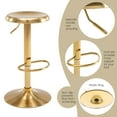 thumbnail image 4 of Backless Metal Bar Stools Set of 2, 360 Swivel Round Bar Stool, Adjustable Counter Height Chair for Kitchen Island,Cafe,Dining Room Stool(Gold), 4 of 9