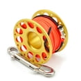 thumbnail image 1 of Mantenga el carrete de buceo Reel Portátil Color sólido Poliéster Reeles Pesca de freedivismo Accesorios submarinos con gancho de doble extremo dorado 30m Eigraketly OD003289-03, 1 of 7
