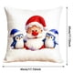 thumbnail image 3 of Funda de cojín de lino con estampado navideño | Funda de cojín cuadrada para sofá | Funda de cojín decorativa para sala de estar y cafetería, 3 of 5