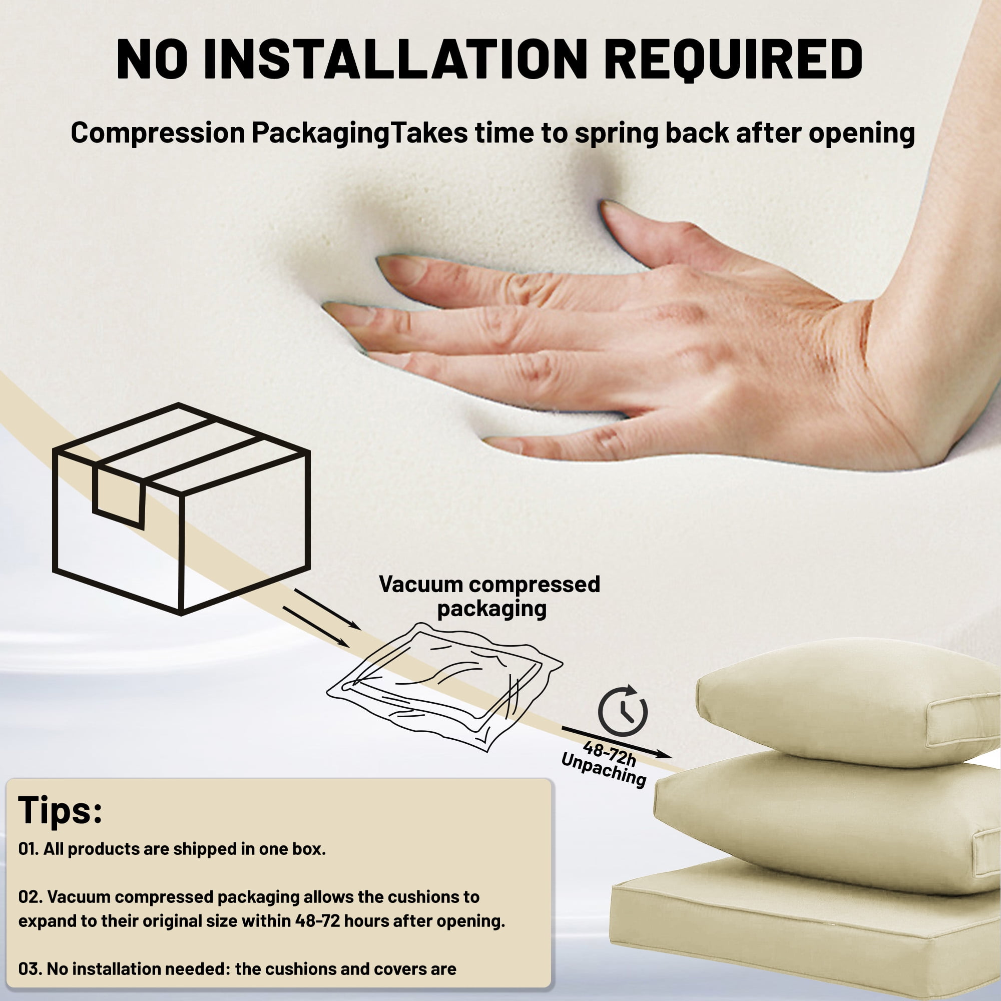 14 Piece Outdoor Replacement Cushions for Patio Furniture, Water-Repellent Outdoor Sectional Cushions for 6 Seat Sectional Patio Conversation Sets, Patio Sofa Cushions for Outdoor Couch