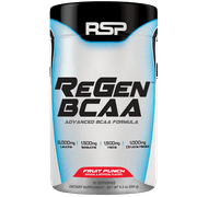 RSP Nutrition ReGen BCAA Post Workout Powder, Muscle Recovery & Endurance, Amino Acids, Fruit Punch, 30s, Multiple Flavors Available