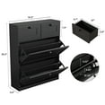 thumbnail image 6 of Richya Black Shoe Cabinet with 2 Flip Drawers,Shoe Racks Storage Cabinet with 2 Drawers for Entryway, 6 of 7