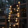 thumbnail image 3 of 5m 40 LED Bola de ratán Luces de hadas Funciona con pilas Decoración de fiesta en el jardín del hogar interior, Blanco cálido, 3 of 6