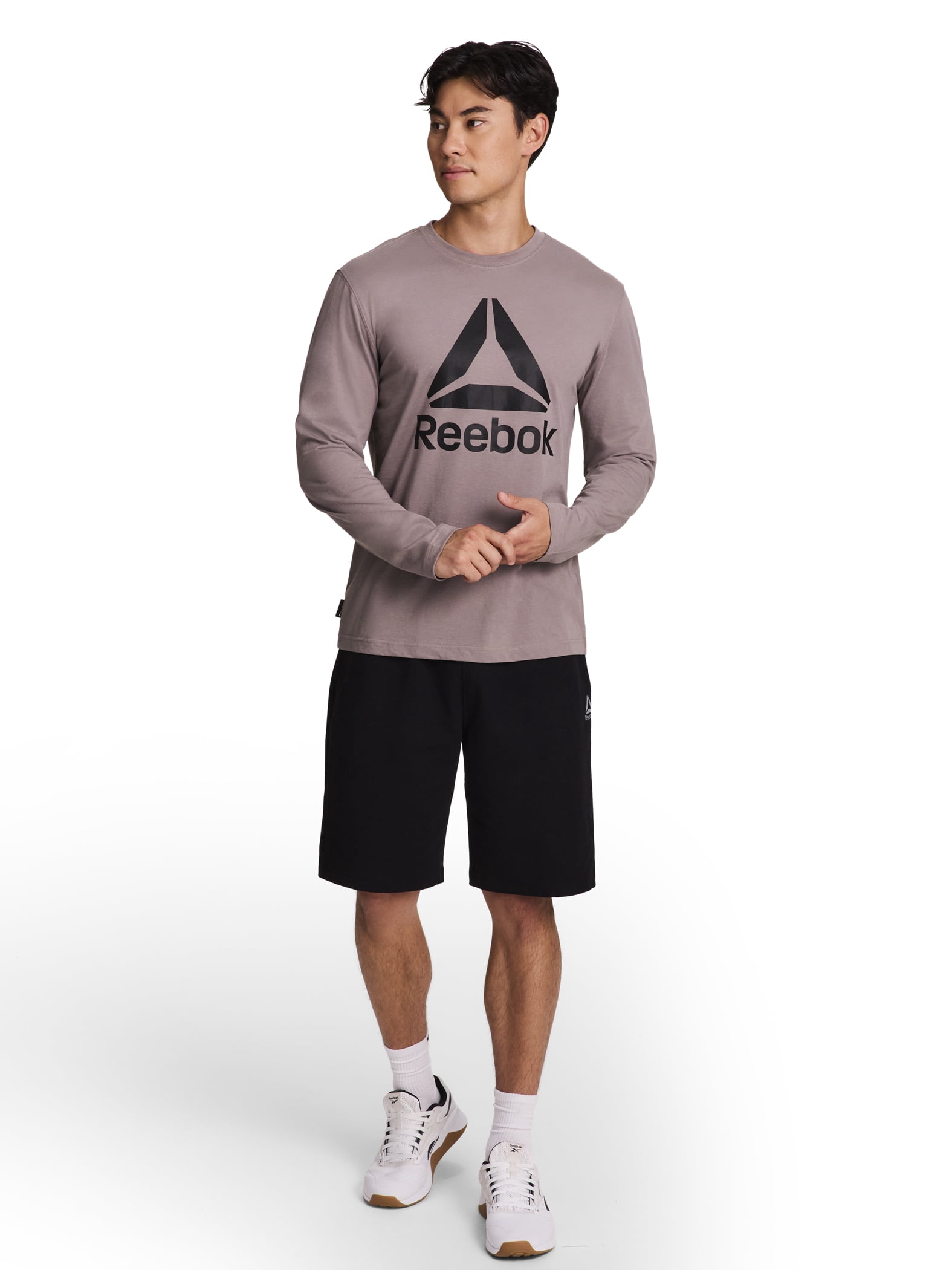 Reebok Men's and Big Men's Core Graphic Long Sleeve Top, Sizes XS-5XL
