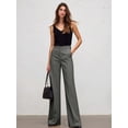 thumbnail image 6 of Women Wide Leg Pants Summer High Waisted Business Casual Work Dress Pants Trousers Slacks Dark Gray S, 6 of 9