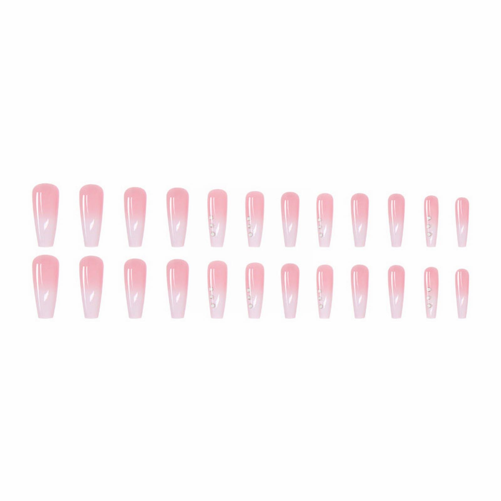 HSMQHJWE Nail Bandage European And American Pearl Gradual Nail Enhancement Ballet Nail Wear Nail