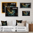 thumbnail image 4 of DESIGN ART Designart "Blue And Gold Fractal Enigmas Ii" Abstract  Fractal Canvas Print 44 in. wide x 34 in. high, 4 of 5