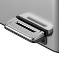 thumbnail image 5 of Trash Can, Garbage Can for Kitchen, 2/3 Compartments for Recycling and Trash, Plastic Inner Buckets and Hinged Lids, Wide Stainless Steel Shape, Silver, 5 of 7