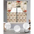 thumbnail image 2 of Red Mushrooms Swag Curtains for Living Room/Bedroom Windows, Elegant Pastoral Botanical Vintage Art Kitchen Curtains and Valances Set 36 Inch Length, Light Filtering Swags Valance Curtain Panels, 2 of 5