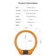 thumbnail image 1 of Alambre de acero MTB Road Bike Lock Contraseña de 4 dígitos Bloqueo antirrobo Accesorio de bicicleta Sywqhk Accesorios para bicicletas, 1 of 8