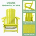 thumbnail image 5 of Chiccushion Adirondack Chair Set of 2, HDPE Adirondack Chair with Cup Holder, Yellow, 5 of 9