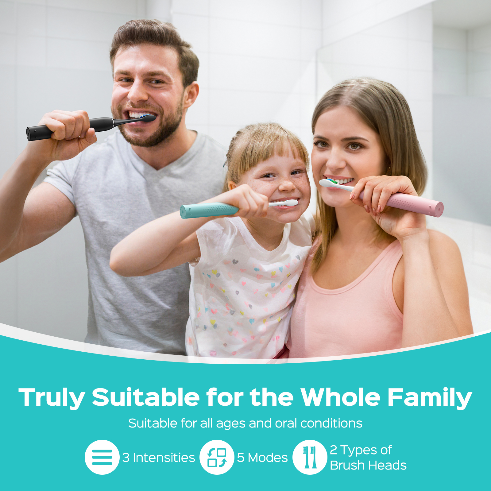 Coslus CX30 Sonic Electric Toothbrush For Adults & Kids photo 7