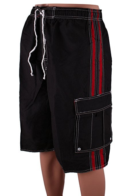 mens cargo swim trunks